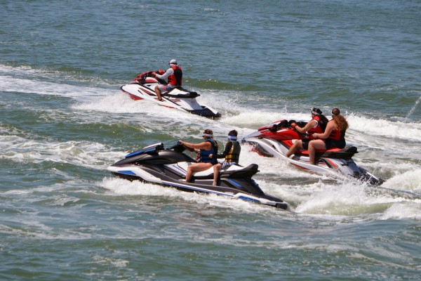 A group of tourists enjoying an experience of Jet Ski Pattaya