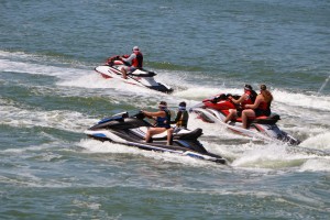 A group of tourists enjoying an experience of Jet Ski Pattaya